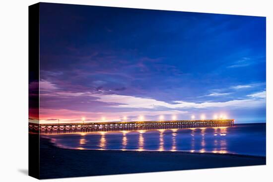 Surfside Pier Sunrise I-Alan Hausenflock-Stretched Canvas