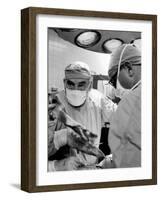 Surgeon Adrian Kantrowitz and His Team at Work in the Operating Room-Ralph Morse-Framed Photographic Print