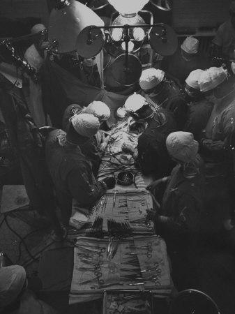 Surgeon Dr C Walton Lillehei Performing A Cross Circulation Heart Operation Photographic Print Allposters Com