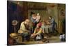 Surgeon Tending the Foot of an Old Man-David Teniers the Younger-Stretched Canvas