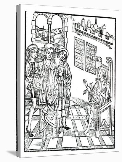 Surgeon Visits a Man with Arrow Wounds, from 'Das Buch der Cirugia' published Strasbourg, 1497-Hieronymus Brunschwig-Stretched Canvas