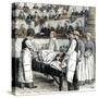 Surgery Performed Before Audience of Medical Students at Bellevue in New York City, 1890s-null-Stretched Canvas