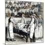 Surgery Performed Before Audience of Medical Students at Bellevue in New York City, 1890s-null-Mounted Giclee Print