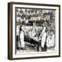 Surgery Performed Before Audience of Medical Students at Bellevue in New York City, 1890s-null-Framed Giclee Print