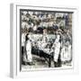 Surgery Performed Before Audience of Medical Students at Bellevue in New York City, 1890s-null-Framed Giclee Print