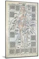 Surgical Diagram of the Anatomy of Man, from Fasciculus Medicinae by Johannes de Ketham-null-Mounted Giclee Print