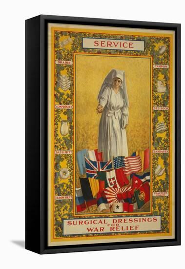 Surgical Dressings for War Relief Poster by Thomas Tryon-Thomas Tryon-Framed Stretched Canvas