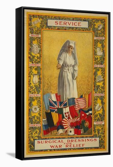 Surgical Dressings for War Relief Poster by Thomas Tryon-Thomas Tryon-Framed Stretched Canvas