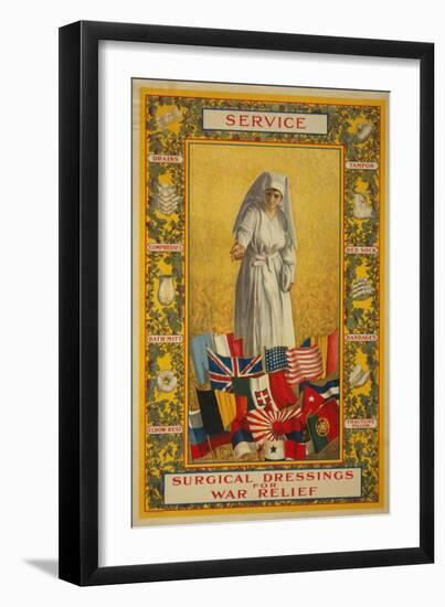 Surgical Dressings for War Relief Poster by Thomas Tryon-Thomas Tryon-Framed Giclee Print