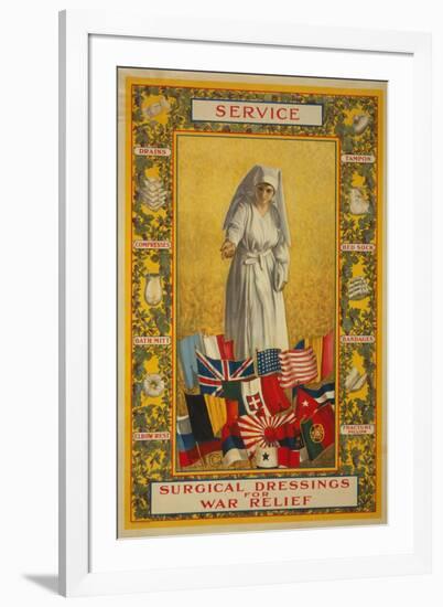 Surgical Dressings for War Relief Poster by Thomas Tryon-Thomas Tryon-Framed Giclee Print