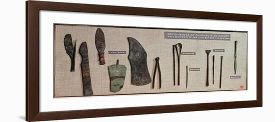 Surgical Instruments, Found in Egypt by Antoine Barthelemy Clot Bey-Roman Period Egyptian-Framed Giclee Print