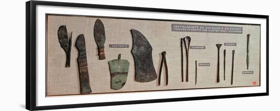 Surgical Instruments, Found in Egypt by Antoine Barthelemy Clot Bey-Roman Period Egyptian-Framed Giclee Print