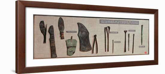 Surgical Instruments, Found in Egypt by Antoine Barthelemy Clot Bey-Roman Period Egyptian-Framed Giclee Print