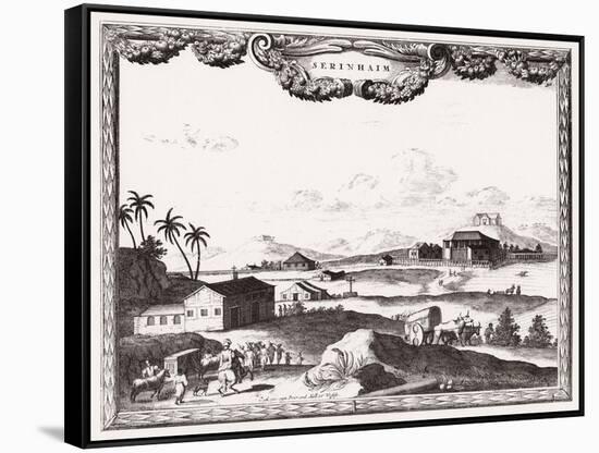 Surinam Scenery C1700-Carel Allard-Framed Stretched Canvas