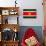 Suriname Flag Design with Wood Patterning - Flags of the World Series-Philippe Hugonnard-Art Print displayed on a wall