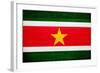 Suriname Flag Design with Wood Patterning - Flags of the World Series-Philippe Hugonnard-Framed Art Print