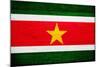 Suriname Flag Design with Wood Patterning - Flags of the World Series-Philippe Hugonnard-Mounted Art Print