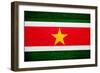 Suriname Flag Design with Wood Patterning - Flags of the World Series-Philippe Hugonnard-Framed Art Print