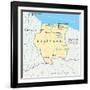 Suriname Political Map-Peter Hermes Furian-Framed Art Print