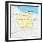 Suriname Political Map-Peter Hermes Furian-Framed Art Print