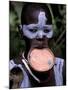 Surma Tribesmen with Lip Plate, Ethiopia-Gavriel Jecan-Mounted Photographic Print