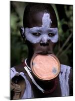 Surma Tribesmen with Lip Plate, Ethiopia-Gavriel Jecan-Mounted Photographic Print