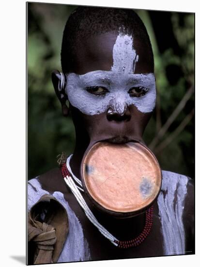 Surma Tribesmen with Lip Plate, Ethiopia-Gavriel Jecan-Mounted Photographic Print