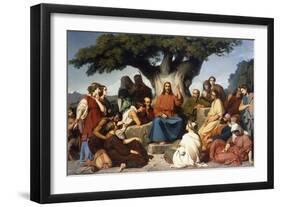 surmon De Jesus-Christ Sur La Montagne' (Matthew, V), 1844-Edouard Louis Dubufe-Framed Giclee Print