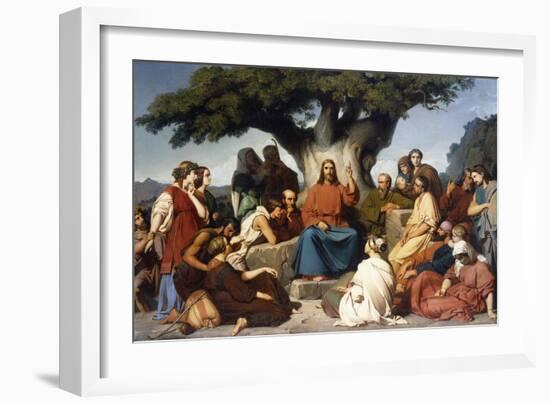 surmon De Jesus-Christ Sur La Montagne' (Matthew, V), 1844-Edouard Louis Dubufe-Framed Giclee Print