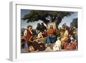 surmon De Jesus-Christ Sur La Montagne' (Matthew, V), 1844-Edouard Louis Dubufe-Framed Giclee Print