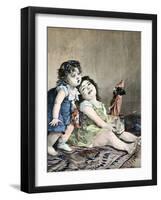 Surprise Jack-In-The-Box Painting by Lobrichon C1897-Chris Hellier-Framed Photographic Print