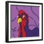 Surprised Chicken-Cindy Wider-Framed Giclee Print