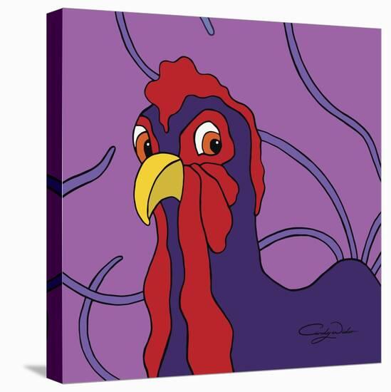 Surprised Chicken-Cindy Wider-Stretched Canvas