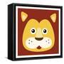 Surprised Lion-Marcus Prime-Framed Stretched Canvas