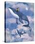 Surreal Adventures - Whale-Clara Wells-Stretched Canvas