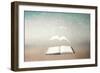 surreal book concept pages flying out of book-Francesco Chiesa-Framed Premium Giclee Print