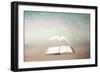 surreal book concept pages flying out of book-Francesco Chiesa-Framed Premium Giclee Print