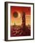 Surreal Futuristic Scenery-prill-Framed Art Print