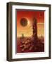 Surreal Futuristic Scenery-prill-Framed Art Print