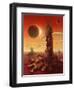 Surreal Futuristic Scenery-prill-Framed Art Print