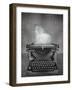 Surreal Imagine in Black and White of a Beautiful Classic Old Fashioned Typewriter with a Paper Wit-Valentina Photos-Framed Photographic Print