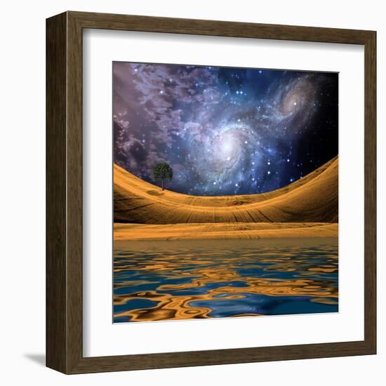 Surreal Lakescape-rolffimages-Framed Art Print