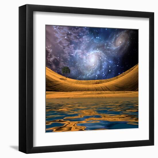 Surreal Lakescape-rolffimages-Framed Art Print