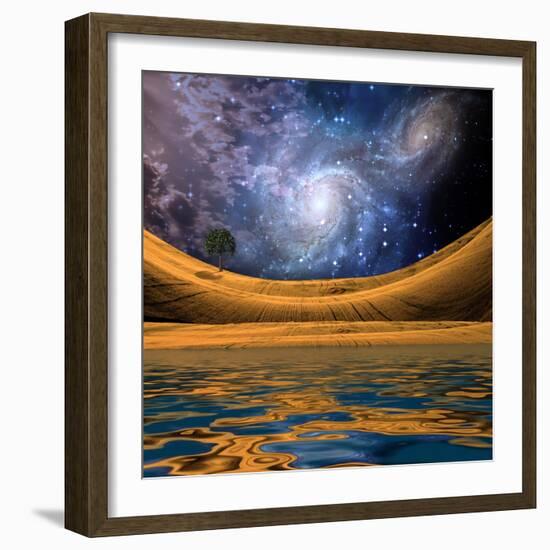 Surreal Lakescape-rolffimages-Framed Art Print