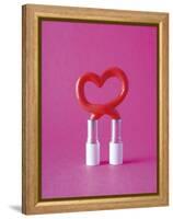 Surreal Lipstick - Heart-Assaf Frank-Framed Stretched Canvas