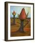 Surreal Pear Trees 4-Leah Saulnier-Framed Giclee Print