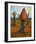 Surreal Pear Trees 4-Leah Saulnier-Framed Giclee Print