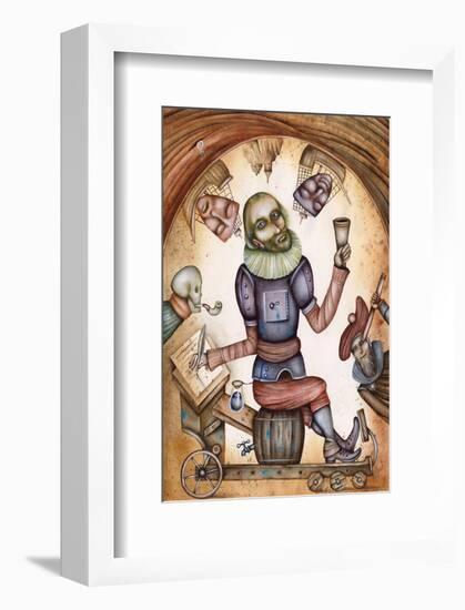 Surreal Shakespeare Portrait-null-Framed Art Print