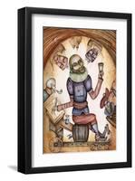 Surreal Shakespeare Portrait-null-Framed Art Print