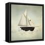 Surreal Vessel above the Clouds with Full Sail and a Sail with a Female Face-Valentina Photos-Framed Stretched Canvas